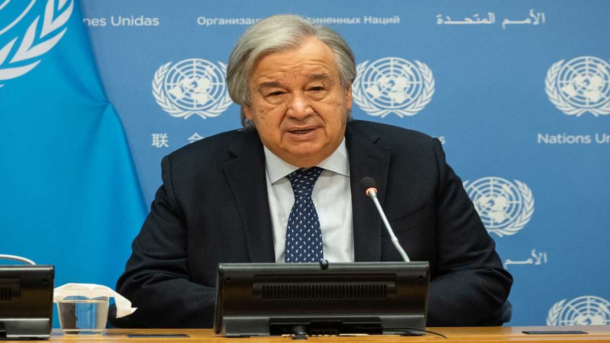 El secretario general de Naciones Unidas, Antonio Guterres fue directo en relación con los objetivos que debe fijarse la COP28. Foto: Yuki Iwamura / AFP.