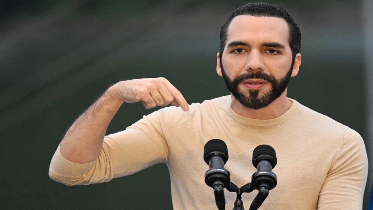 Nayib Bukele aspira a la reelección presidencial en El Salvador. Foto: Marvin Recinos / AFP.