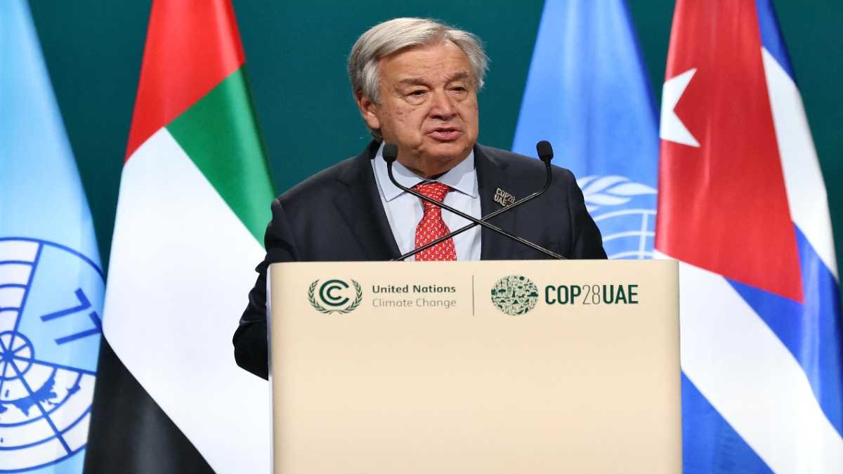 Antonio Guterres, secretario general de las Naciones Unidas. Foto: Alejandro Azcuy / Presidencia Cuba / AFP.