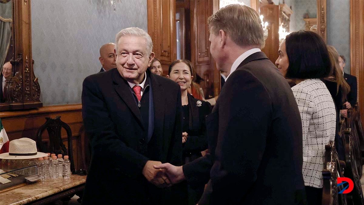 El presidente de México, Andrés Manuel López Obrador, a su arribo al Palacio Nacional para la reunión con el secretario de Estado de Estados Unidos, Antony Blinken. Foto: Rodrigo Oropeza / AFP.