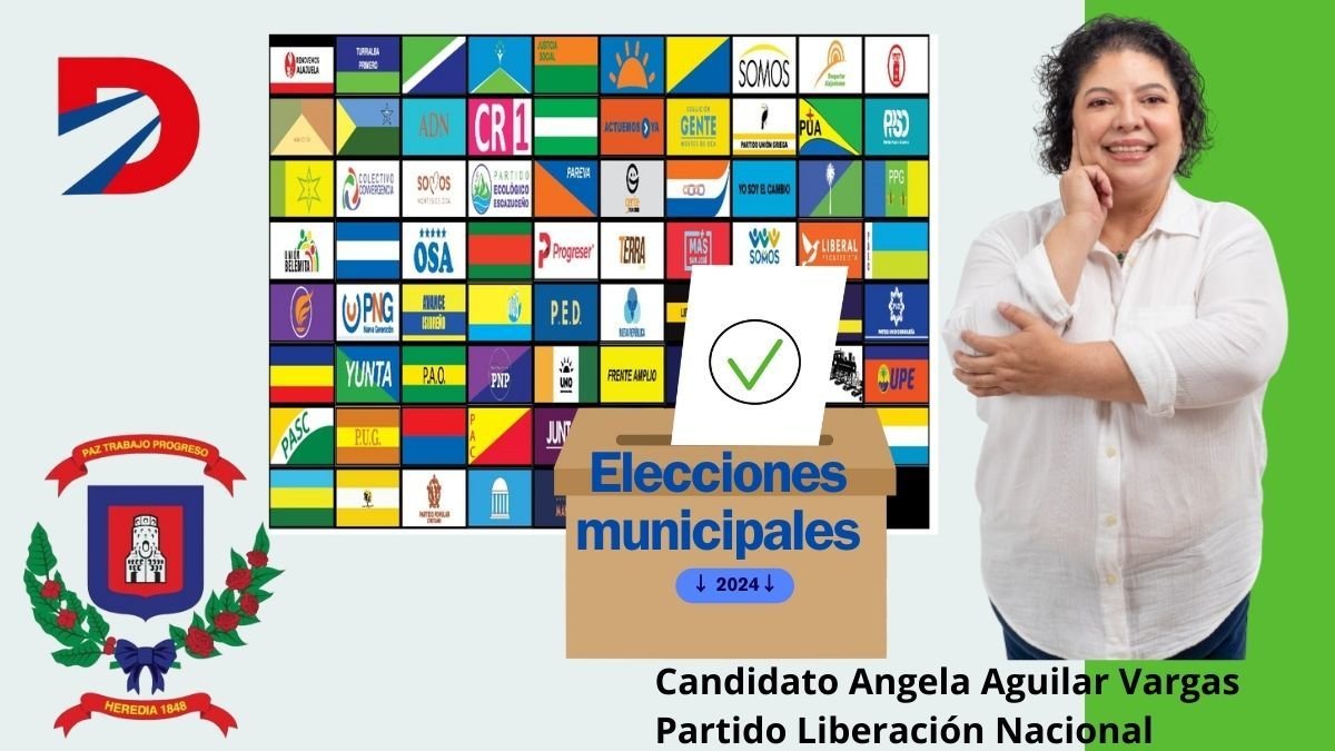 La actual alcaldesa Angela Aguilar Vargas tomo la Municipalidad e Heredia hace año y medio espera poder ser elegida y continuar con proyectos de bienestar  social.