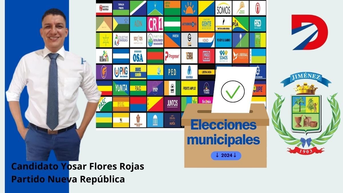 El aspirante Yosar Flores Rojas del segundo nuevo cantón de las elecciones Puerto Jiménez  buscará ser el primer alcalde.