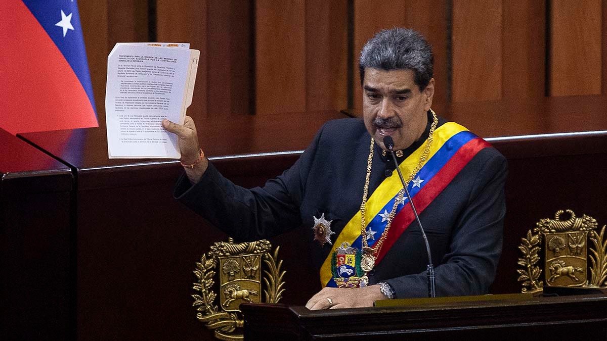 En el inicio del año judicial, el presidente de Venezuela, Nicolás Maduro, se dirigió a la Corte Suprema de Justicia. Foto: Pedro Rances Mattey / AFP.