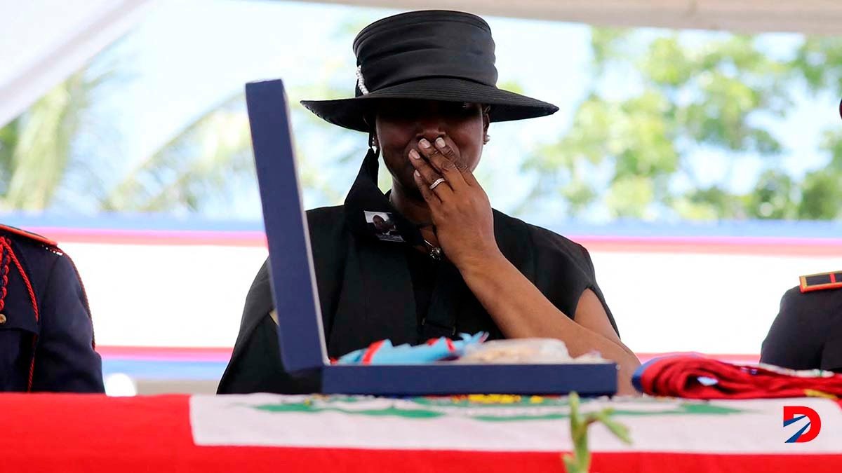 Martine Moïse, viuda del asesinado presidente de Haití, Jovenel Moïse. Foto: Valerie Baeriswyl / AFP.