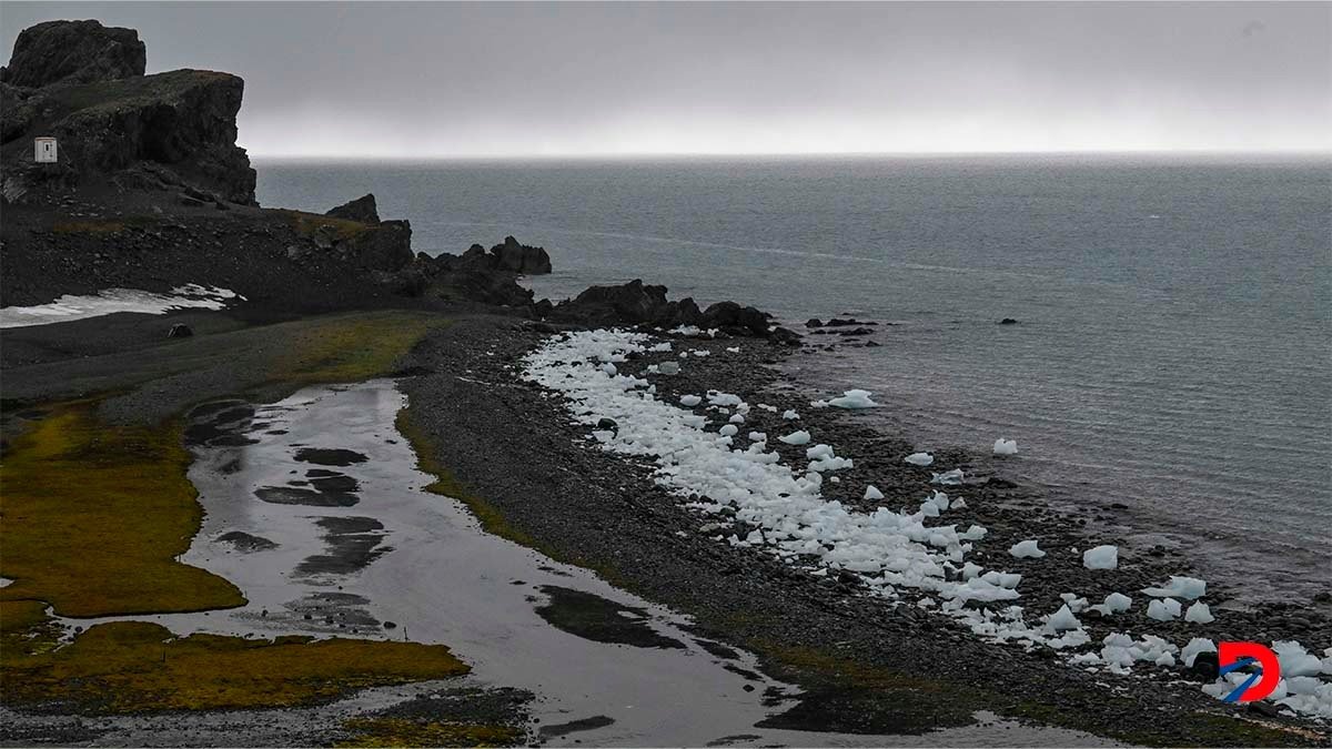 Vista de la isla de Livingston, en la Antártida. Los niveles de hielo registran mínimos históricos. Foto: Juan Barreto / AFP.