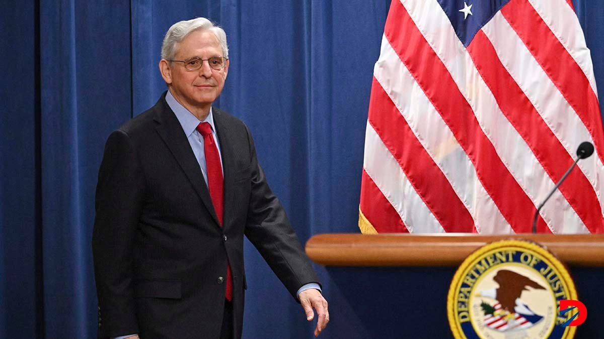 Merrick Garland, fiscal general de Estados Unidos, anunció la demanda contra Apple por supuestas prácticas monopolísticas. Foto: Mandel Ngan / AFP.