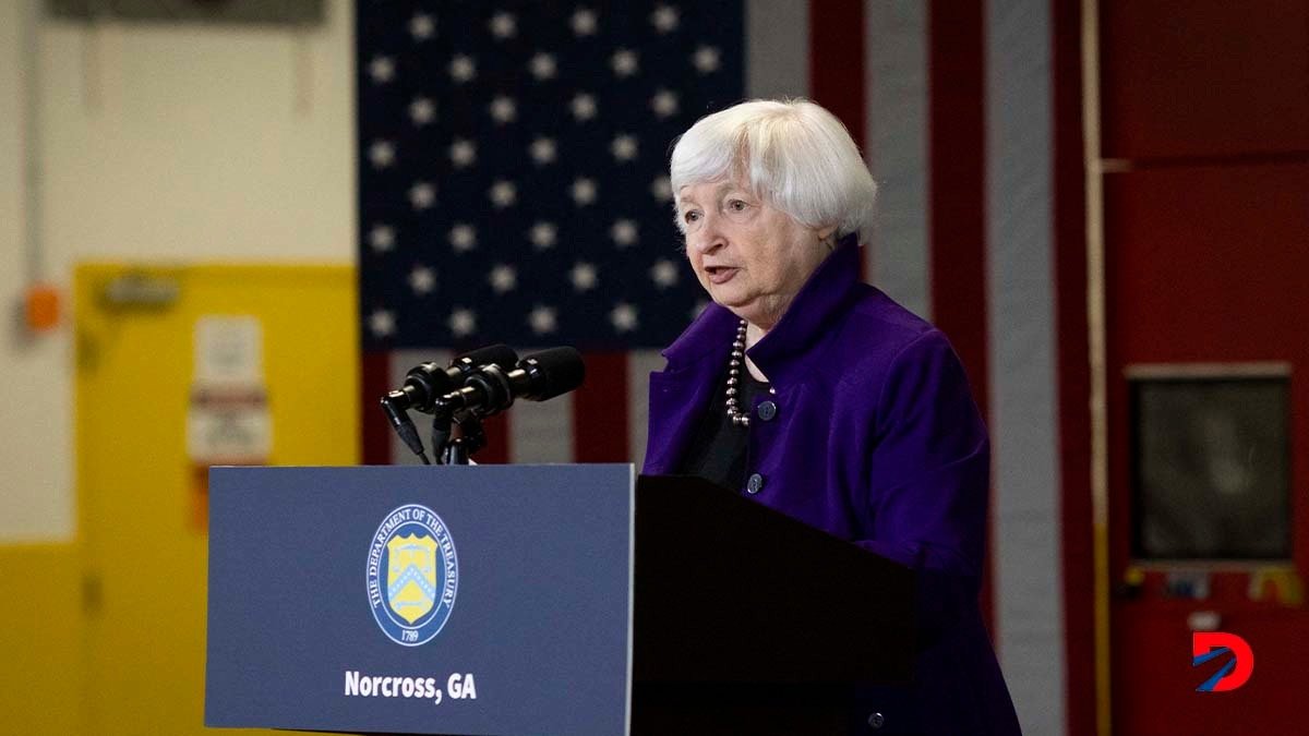 Janet Yellen, secretaria del Tesoro de Estados Unidos. Foto: Christian Monterrosa / AFP.