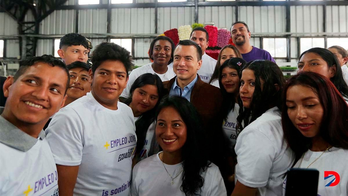 El presidente de Ecuador, Daniel Novoa sigue firme en su tesis de que la justicia no se negocia, como argumento para justificar la incursión policial en la Embajada de México. Foto: Carlos Silva / Presidencia de Ecuador / AFP.