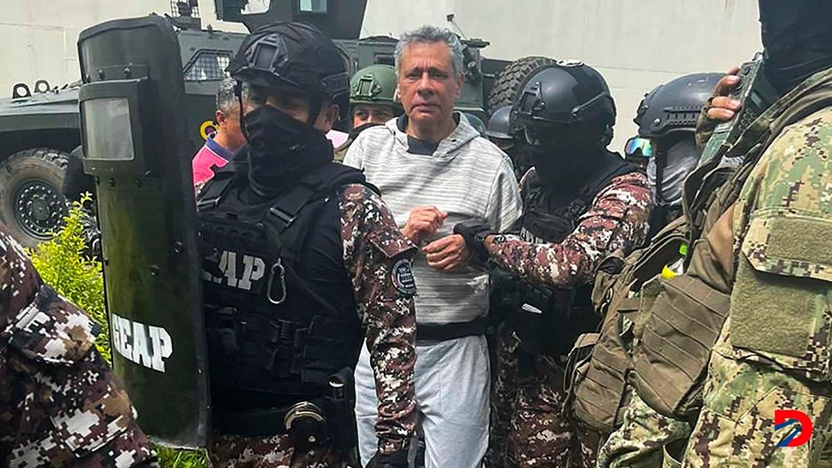 La incursión de la policía ecuatoriana en la Embajada de México para detener al exvicepresidente Jorge Glas, ha generado una crisis diplomática sin precedentes. Foto: Policía Ecuatoriana / AFP.