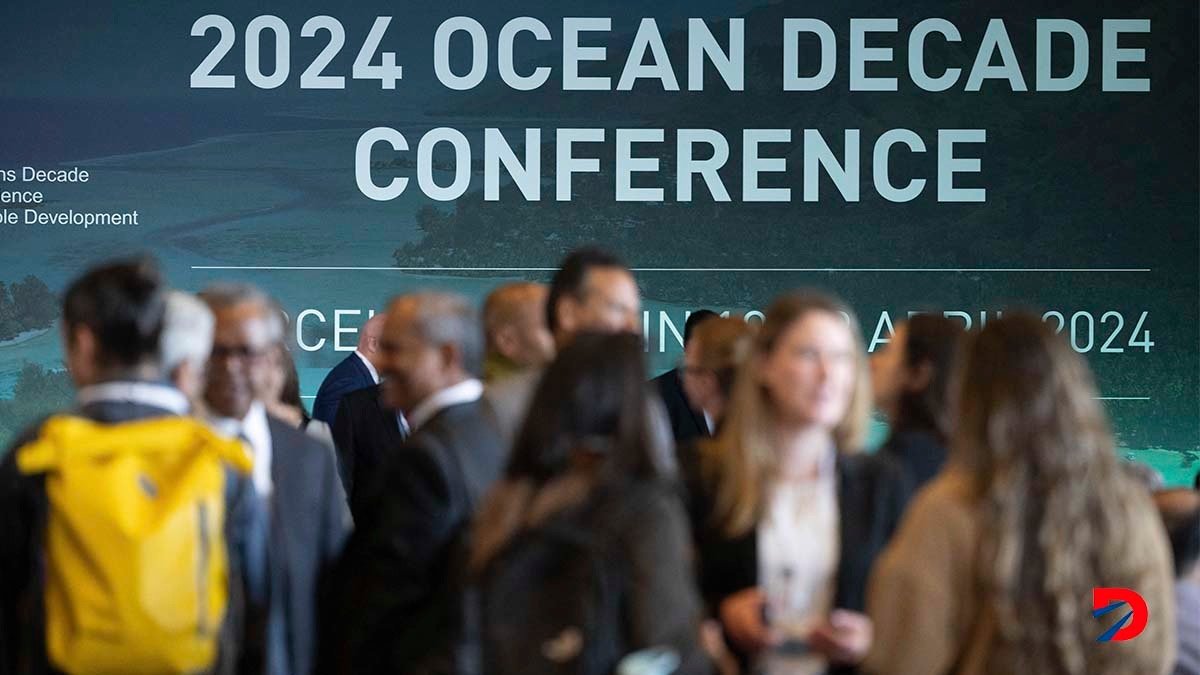 La Conferencia del Decenio del Océano tuvo lugar esta semana en Barcelona, España. Foto: Josep Lago / AFP.