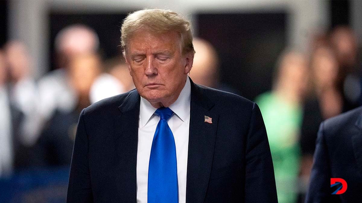 Donald Trump se convirtió en el primer ex presidente de Estados Unidos en ser declarado culpable en un juicio penal. En este caso, por 35 cargos de alteración de documentos contables. Foto: Steven Hirsch / Pool / AFP.