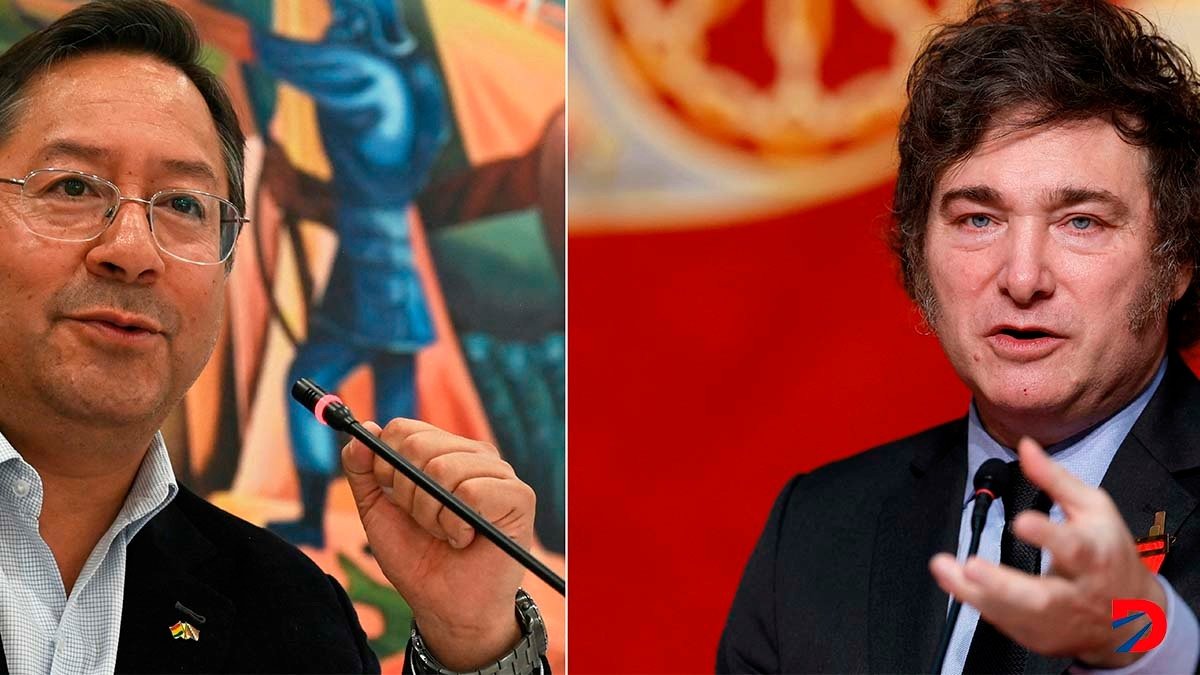 El presidente de Argentina, Javier Milei (D) ha criticado fuertemente a su colega de Bolivia, Luis Arce, tras el fallido golpe militar en su contra. Fotos: Aizar Raldes y Oscar Del Pozo / AFP.