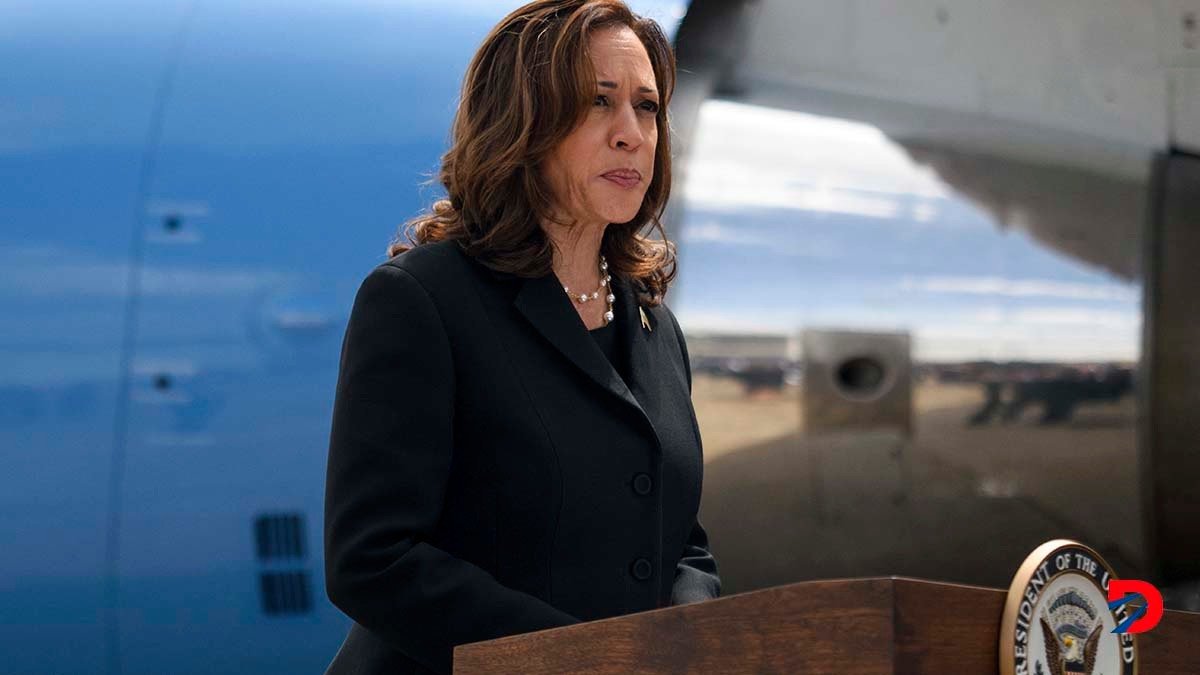 Kamala Harris, vicepresidenta de Estados Unidos, es ya oficialmente la candidata presidencial del Partido Demócrata. Foto: Mark Felix / AFP.