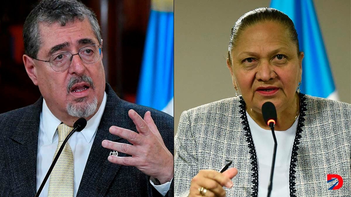 El presidente de Guatemala, Bernardo Arévalo, y la fiscal general de ese país, Consuelo Porras. Foto: Johan Ordoñez / AFP.