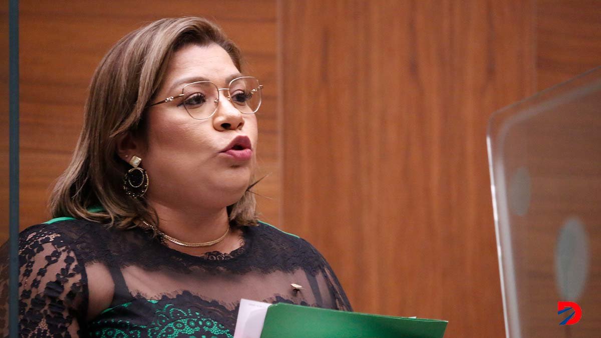 La diputada Katherine Moreira del Partido Liberación Nacional defendio el proyecto que ayudara a pequeñas y medianas empresas con Banca para el Desarrolló. Foto PLN