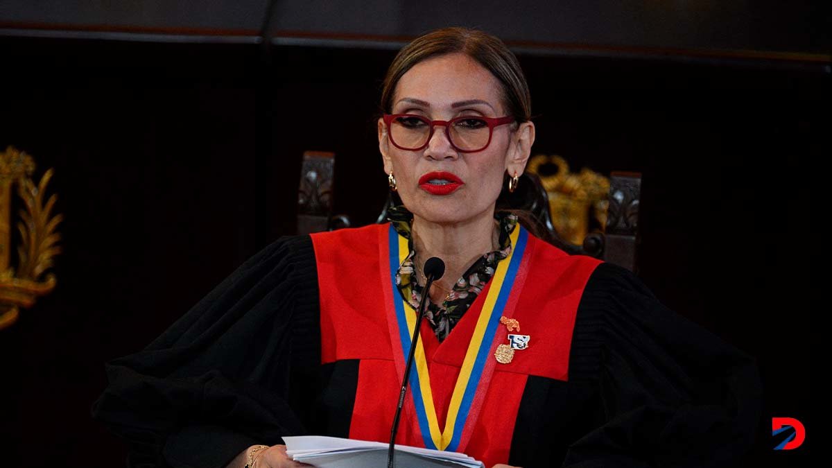 La presidenta del Tribunal Supremo de Justicia de Venezuela, Caryslia Rodríguez, se pronunció sobre los resultados de las elecciones presidenciales. Foto de Federico Parra / AFP)