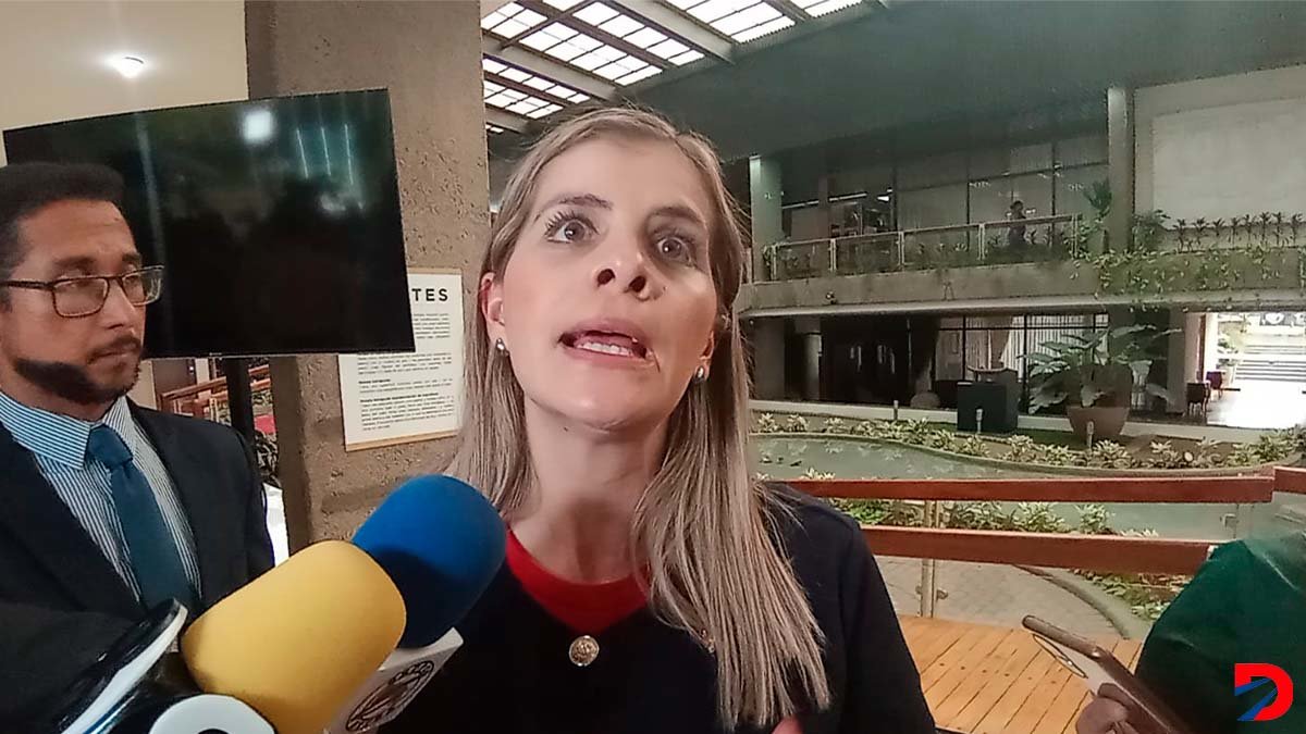 Laura Fernández Delgado, ministra de Planificación como recargo, defendió que el presupuesto nacional del 2025 hace frente a las prioridades y necesidades institucionales. Foto: Krissia Morris Gray.